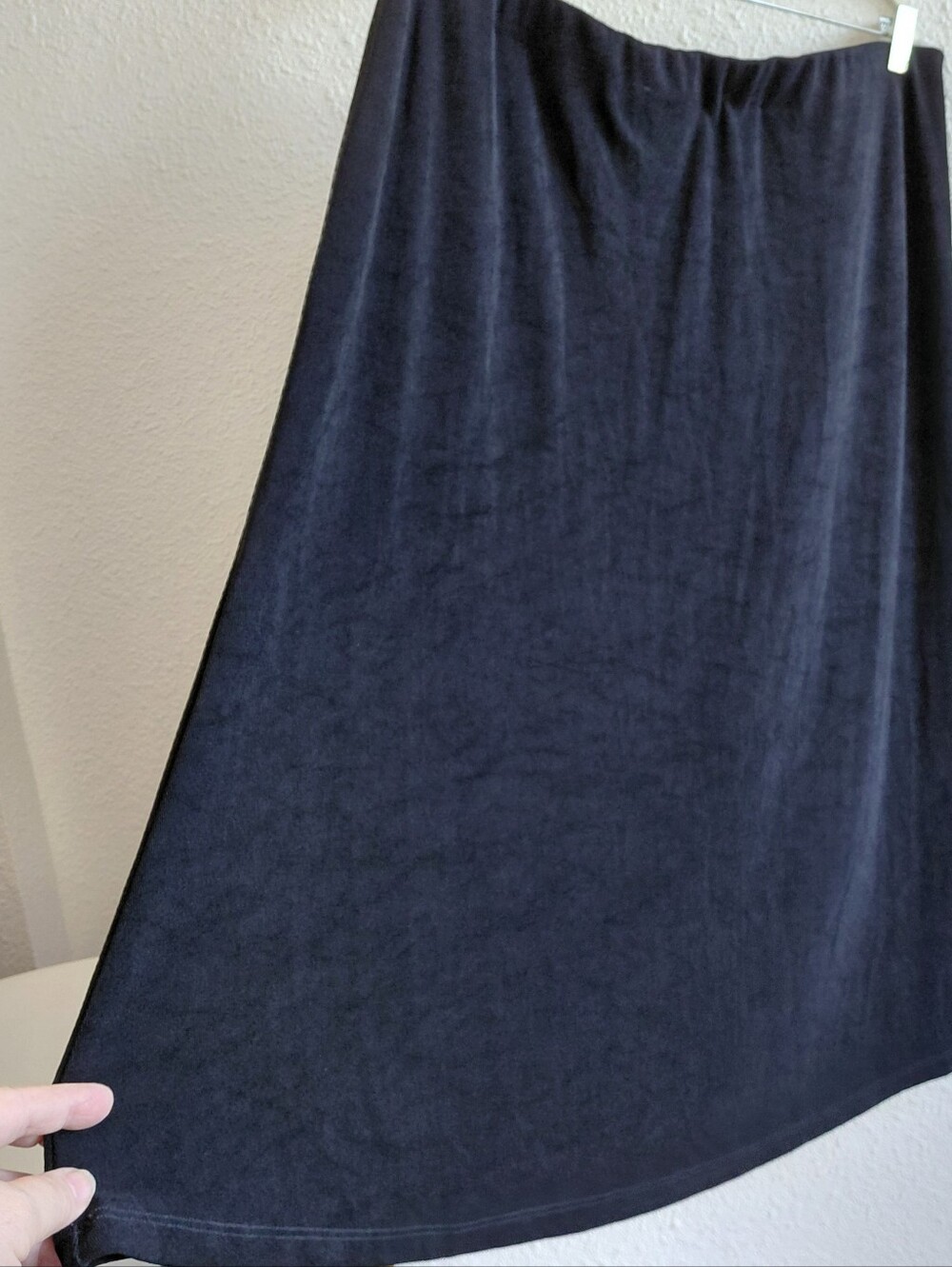 Vtg White Stag Womens Black Stretch Long Skirt Elastic Waist Unlined - Picture 4 of 8